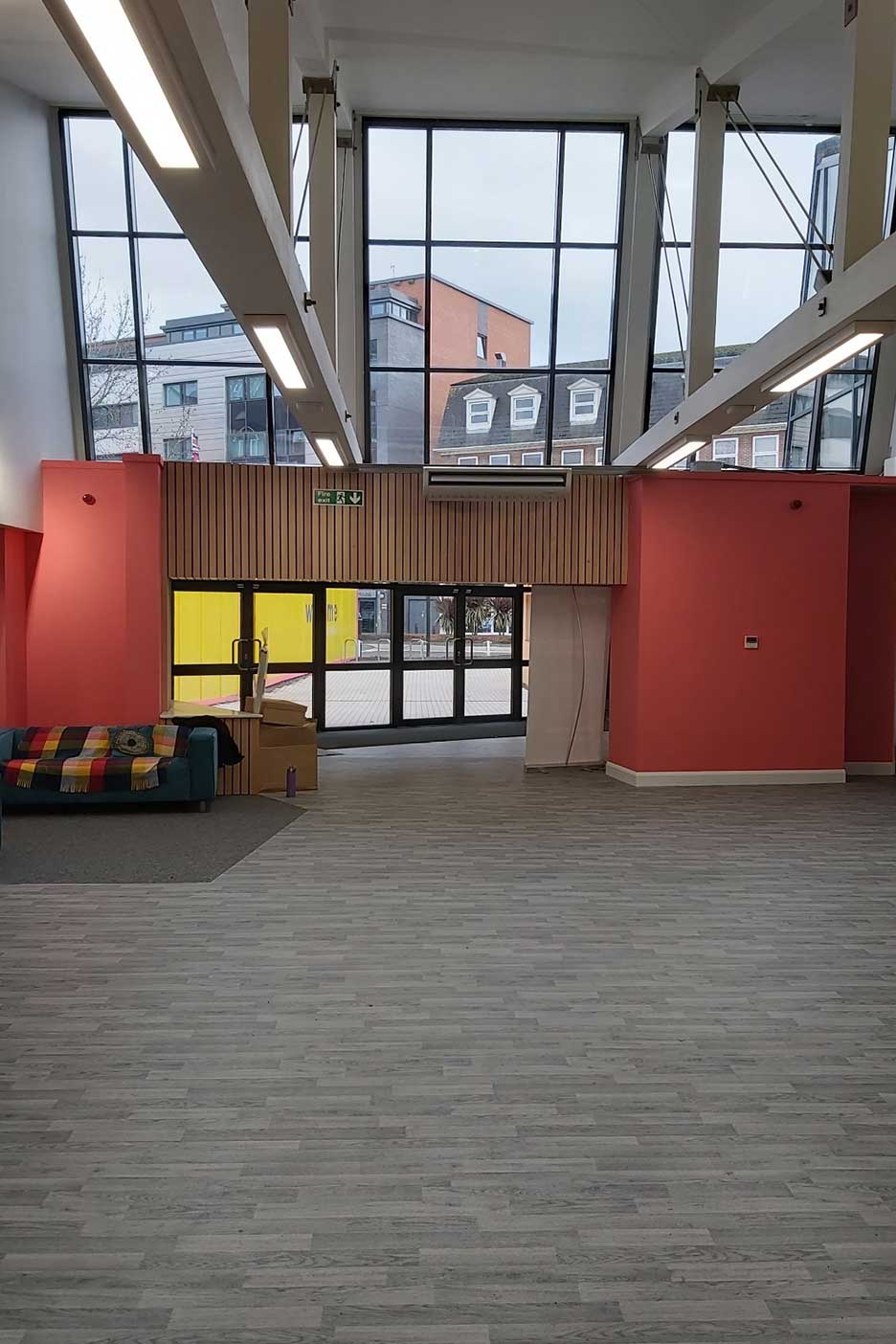 Glenthorne High School, Sutton: The HUB – new main entrance, LRC and classrooms linking 3no existing buildings